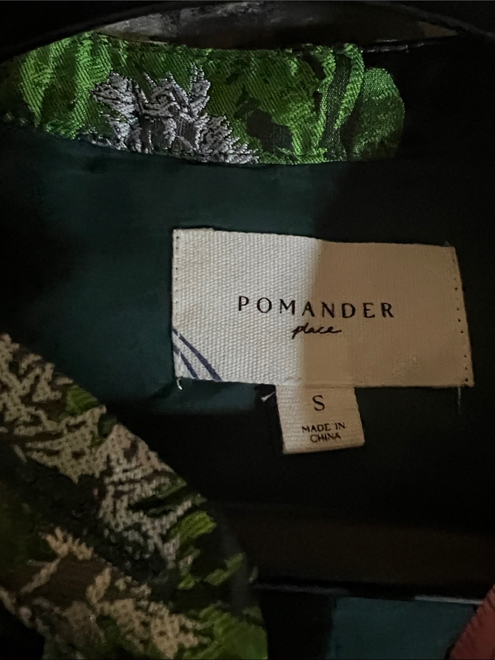 Pomander Place Green Jacquard Samantha Dress - new without tags small - Picture 8 of 10
